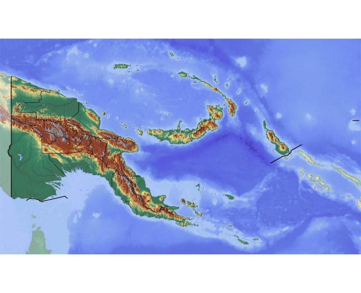 papua nya guinea topografisk karta