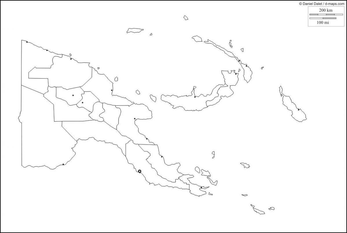 karta över papua nya guinea karta översikt
