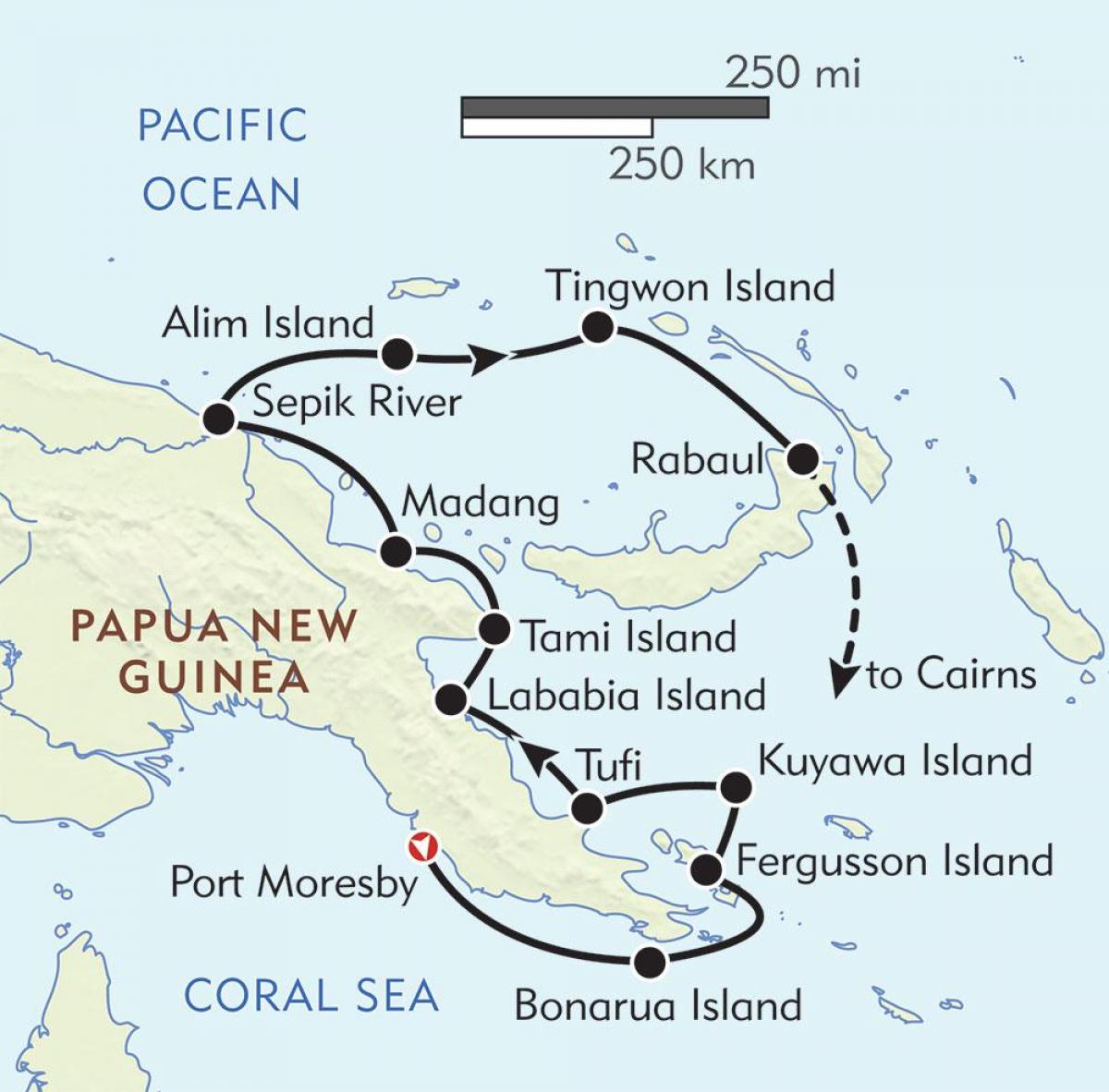 karta över rabaul papua nya guinea