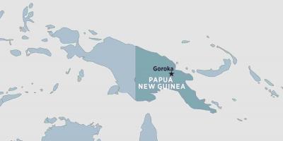 Karta över goroka papua nya guinea