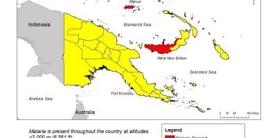 Karta över papua nya guinea malaria