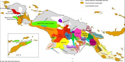 Karta över papua nya guinea språk