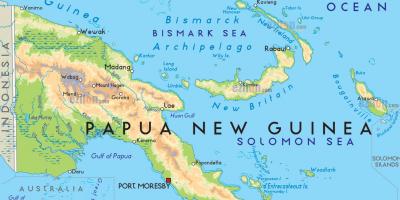Karta över port moresby, papua nya guinea