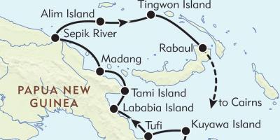 Karta över rabaul papua nya guinea