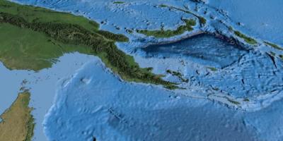 Karta över satellit karta över papua nya guinea